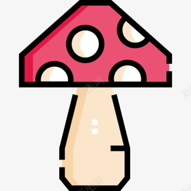 蘑菇过敏14线形颜色图标图标