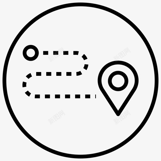 路线方向位置图标svg_新图网 https://ixintu.com pin 位置 指针 方向 电子商务 线路 购物 路线