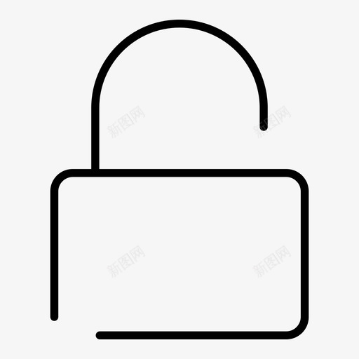打开挂锁安全创新界面图标svg_新图网 https://ixintu.com 创新 安全 打开 挂锁 界面