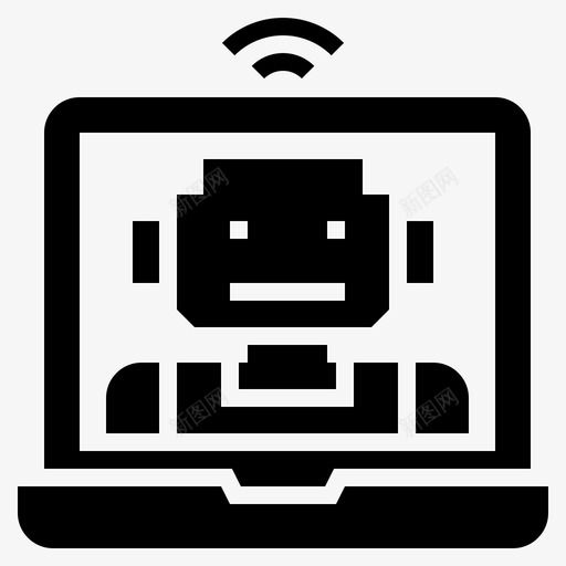 支持助手人工智能机器人图标svg_新图网 https://ixintu.com 人工智能 助手 字形 技术 支持 机器人