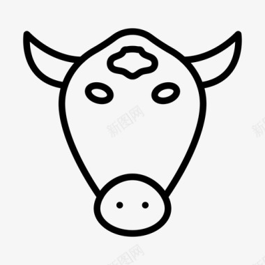 牛动物脸图标图标
