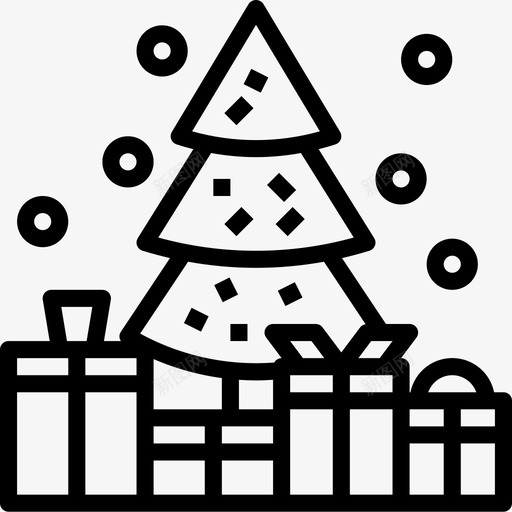 圣诞树圣诞147直系图标svg_新图网 https://ixintu.com 圣诞 圣诞树 直系