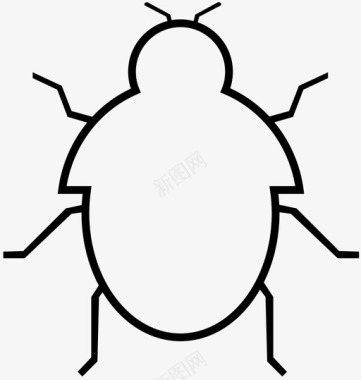错误昆虫甲虫图标图标