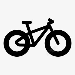 山地车定车自行车肥肉车山地车图标高清图片