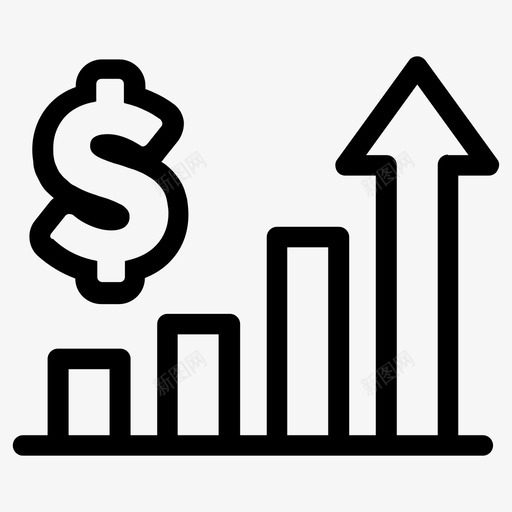 收入财务收益图标svg_新图网 https://ixintu.com 分析 分析图 利润 图表 报表 收入 收益 数据 统计 财务