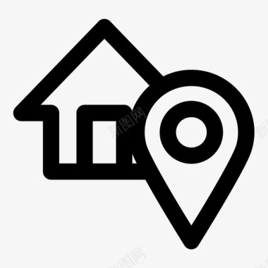 家庭住址门牌号地图图标图标