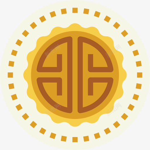 月饼秋64平的图标svg_新图网 https://ixintu.com 平的 月饼