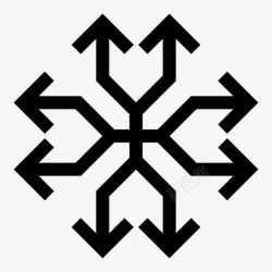 渗透箭头分割箭头弯曲图标高清图片