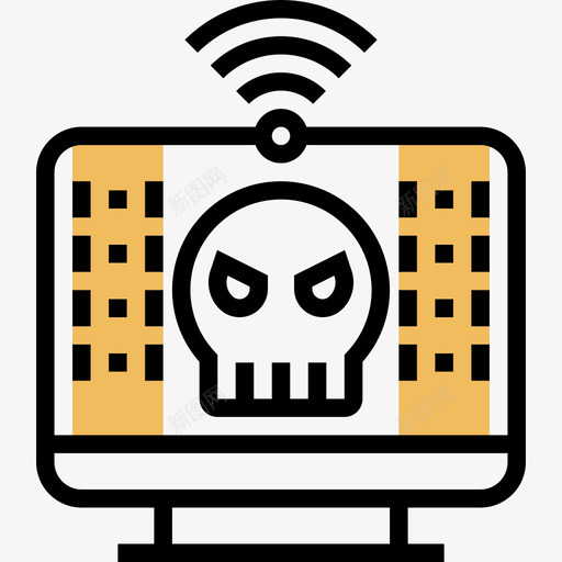 病毒黑客29黄影图标svg_新图网 https://ixintu.com 病毒 黄影 黑客29