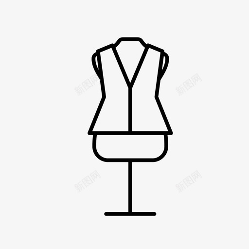 模特裁缝假人图标svg_新图网 https://ixintu.com 假人 时装 模特 缝纫 缝纫和针线工作 裁缝