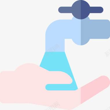 洗手卫生常规14扁平图标图标