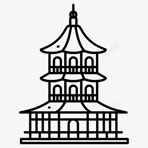 曼谷寺庙宝塔泰国图标svg_新图网 https://ixintu.com 城市 宝塔 曼谷寺庙 泰国 目的地和纪念碑