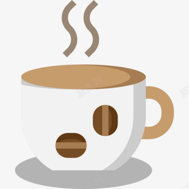 咖啡杯娱乐47扁平图标图标