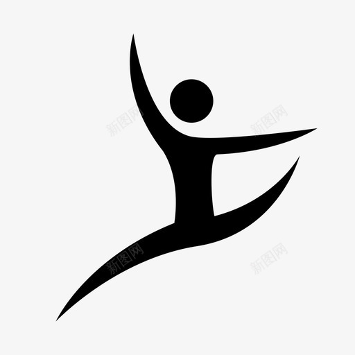 体操运动员舞蹈体操图标svg_新图网 https://ixintu.com 体操 舞蹈 跳跃 运动 运动员
