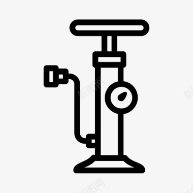 泵气泵自行车服务图标图标