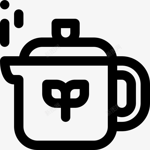 热茶杯子饮料图标svg_新图网 https://ixintu.com 杯子 水 治疗 热茶 茶壶 饮料