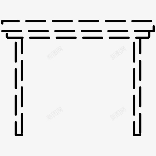 桌子家具家具虚线图标svg_新图网 https://ixintu.com 家具 家具虚线图标 桌子