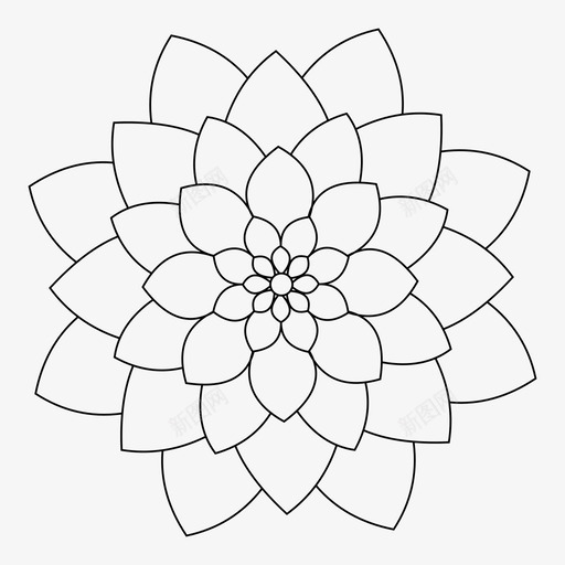 曼陀罗装饰花卉图标svg_新图网 https://ixintu.com 图案 曼陀罗 花卉 装饰 装饰品