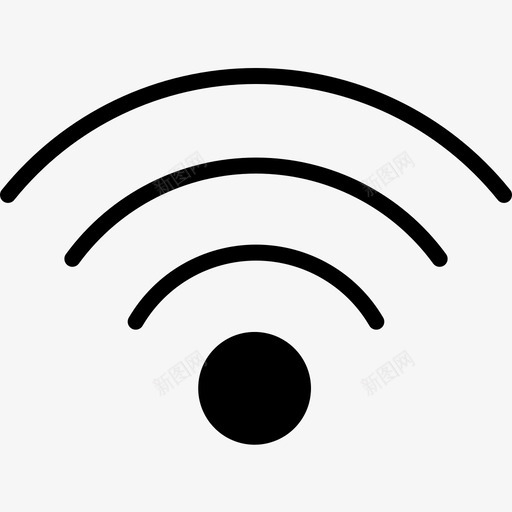 wifi热点接入通信图标svg_新图网 https://ixintu.com wifi热点 传输 技术 接入 通信