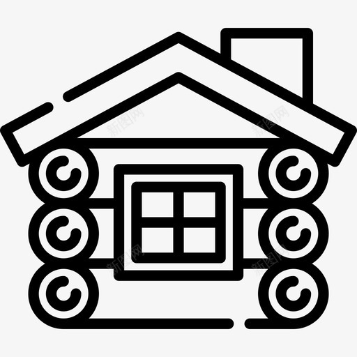 小屋房屋类型16线性图标svg_新图网 https://ixintu.com 小屋 房屋类型16 线性