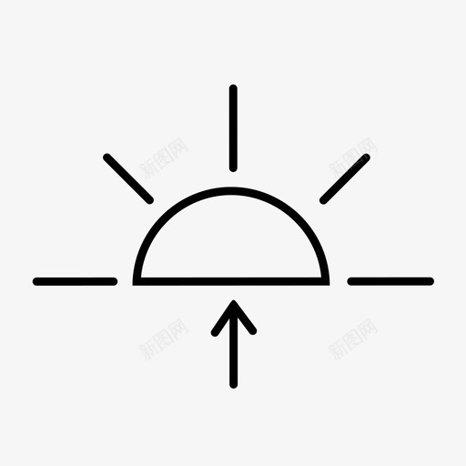 日出气象上升图标svg_新图网 https://ixintu.com 上升 天气 日出 气象