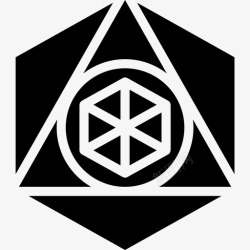 几何学占星术和符号学图标图标
