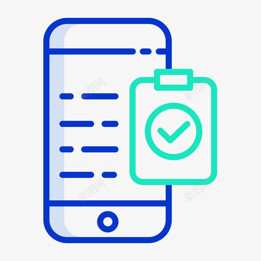 检查表移动应用程序19轮廓颜色图标svg_新图网 https://ixintu.com 应用程序 检查表 移动 轮廓 颜色