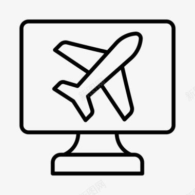 飞行代理机场旅游图标图标