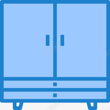 衣柜家具和家居26蓝色图标图标