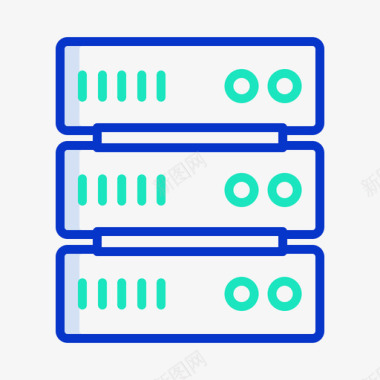 服务器网站服务器和主机5轮廓颜色图标图标