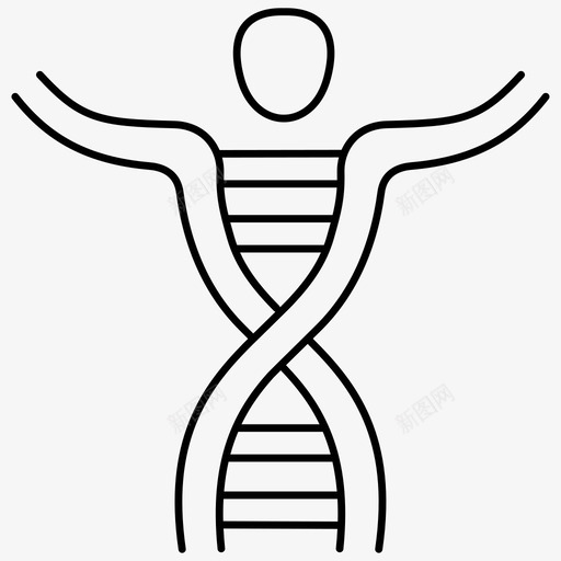 人类dna密码进化图标svg_新图网 https://ixintu.com dna 人类 医学 基因 密码 进化
