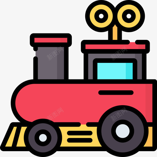 火车圣诞玩具10线性颜色图标svg_新图网 https://ixintu.com 圣诞玩具10 火车 线性颜色