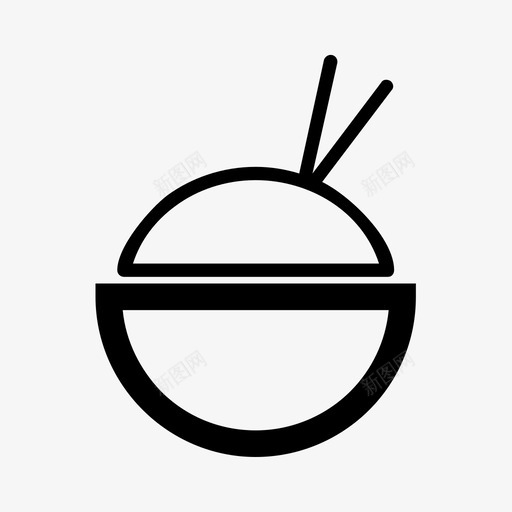 碗食物热的图标svg_新图网 https://ixintu.com 勺子 厨房 热的 碗 食物