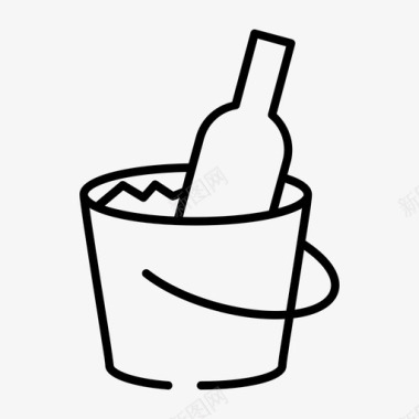 冰桶派对酒桶图标图标