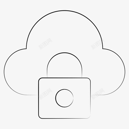 云安全数据安全保护图标svg_新图网 https://ixintu.com 保护 安全 手绘 数据
