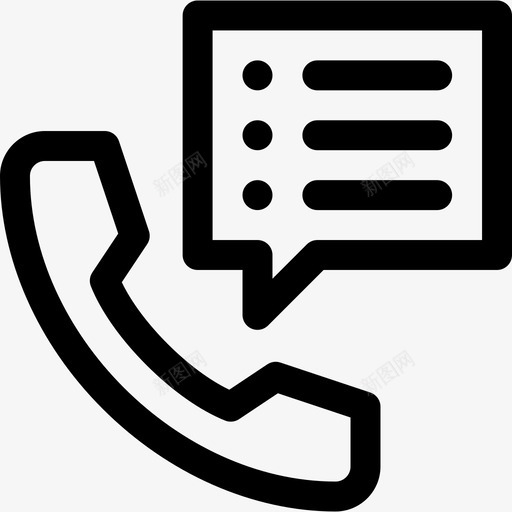 电话客户评论6直线图标svg_新图网 https://ixintu.com 客户 电话 直线 评论