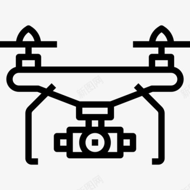 无人机小工具3线性图标图标