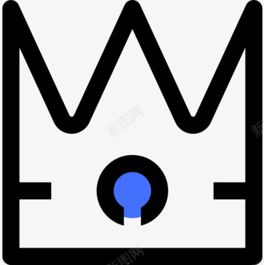 皇冠爱85蓝色图标图标