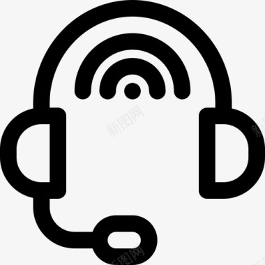 客户服务耳机在线图标图标