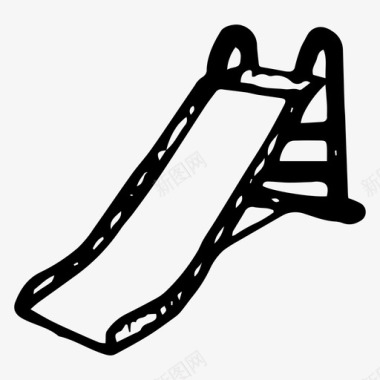 滑梯游乐园儿童图标图标