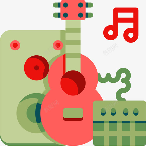 吉他音乐教育178平调图标svg_新图网 https://ixintu.com 吉他 平调 教育 音乐
