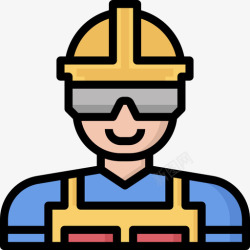 三菱重工标识工人重工业和电力工业3线性颜色图标高清图片
