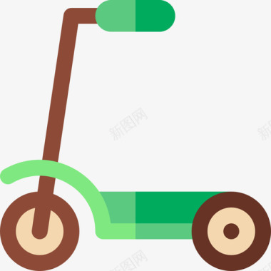 踏板车圣诞玩具18扁平图标图标