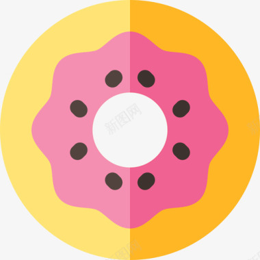 甜甜圈生日98扁平图标图标