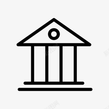 银行大厦法院图标图标