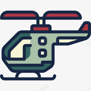直升机运输120线颜色图标图标
