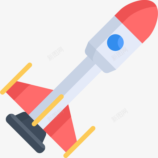 火箭未来技术15扁平图标svg_新图网 https://ixintu.com 扁平 未来技术15 火箭
