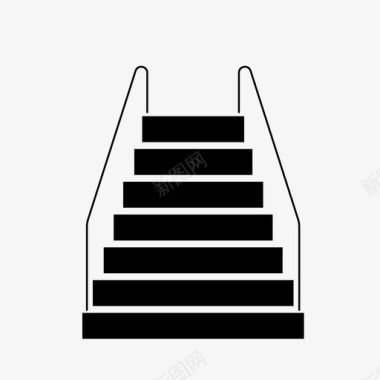 楼梯攀爬台阶图标图标