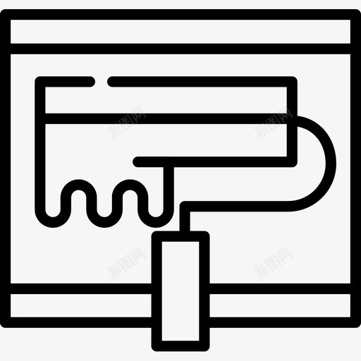 油漆辊平面师12线性图标svg_新图网 https://ixintu.com 平面 平面设计 油漆 线性 设计师