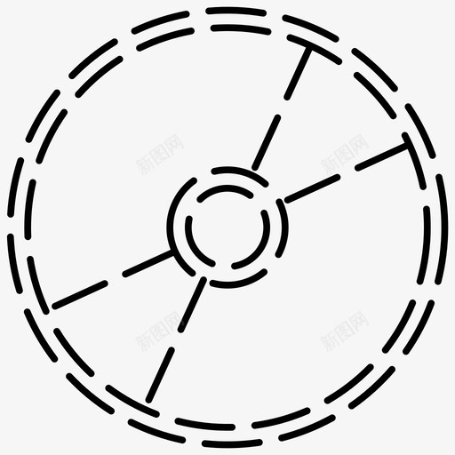 光盘cd电子设备虚线图标svg_新图网 https://ixintu.com cd 光盘 电子设备虚线图标